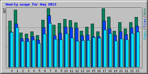 Hourly usage for May 2013