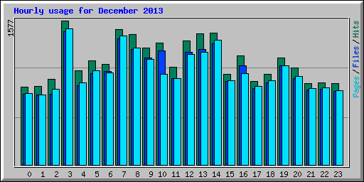 Hourly usage for December 2013