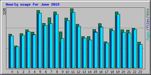 Hourly usage for June 2015