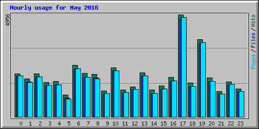 Hourly usage for May 2016