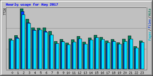 Hourly usage for May 2017