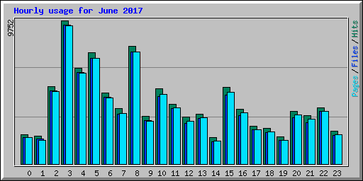 Hourly usage for June 2017